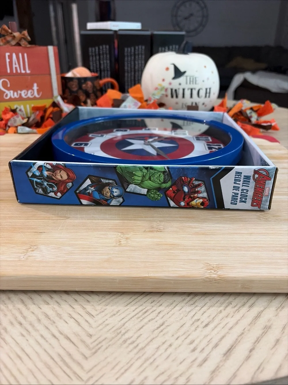 Captain Shield Wall Clock - Blue and Red Home Wall Decor